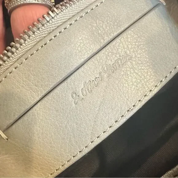 & OTHER STORIES | Grain Leather Hobo black gray leather bag - Picture 9 of 12